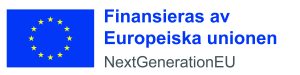 EU-logotyp med texten Finansieras av Europeiska unionen NextGenerationEU.